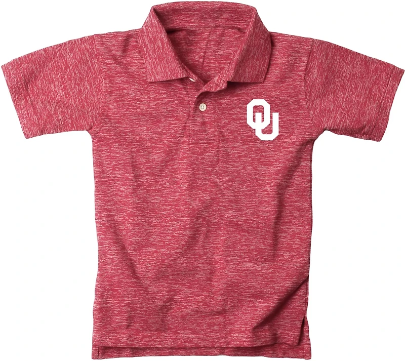 Wes and Willy University of Oklahoma Cloudy Yarn Polo Shirt