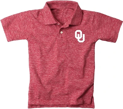 Wes and Willy University of Oklahoma Cloudy Yarn Polo Shirt