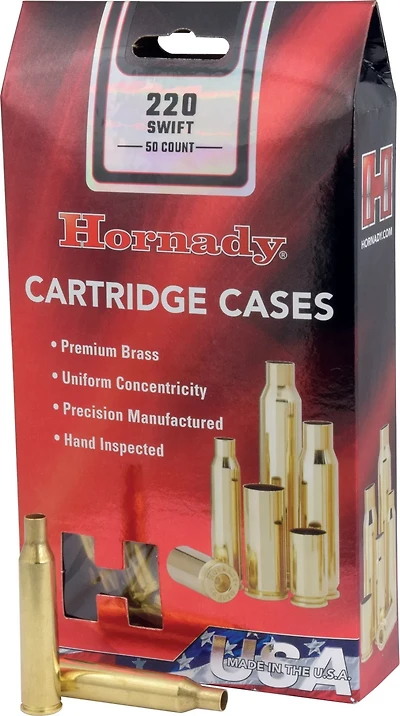 Hornady Unprimed .220 Swift Cartridge Cases