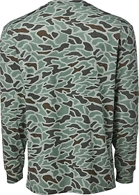 Burlebo Men's Retro Duck Camo Graphic Long Sleeve Pocket T-shirt
