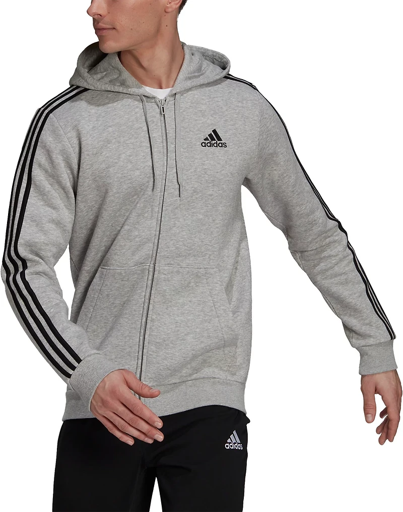 adidas Men's Essentials Fleece 3-Stripes Full Zip Hoodie
