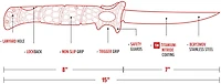 Bubba 7 in Tapered Flex Folding Fillet Fishing Knife