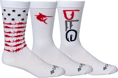 Columbia Sportswear Men's PFG Americana Crew Socks 3-Pack