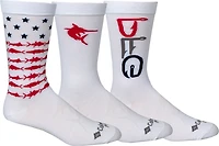 Columbia Sportswear Men's PFG Americana Crew Socks 3-Pack