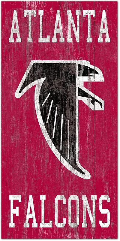 Fan Creations Atlanta Falcons 6 in x 12 in Heritage Distressed Logo Sign