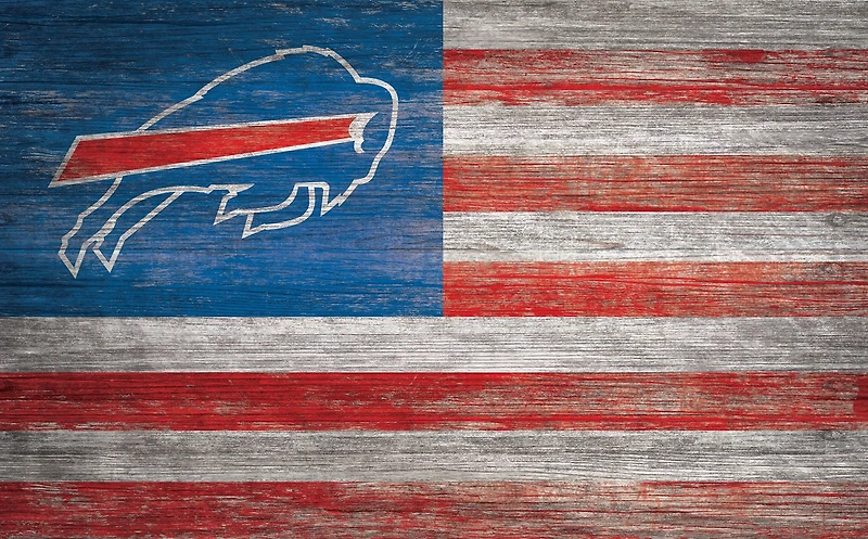 Fan Creations Buffalo Bills 11 in x 19 in Distressed Flag Sign