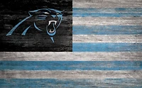 Fan Creations Carolina Panthers 11 in x 19 in Distressed Flag Sign