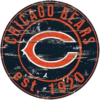 Fan Creations Chicago Bears Round Distressed Sign