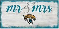 Fan Creations Jacksonville Jaguars Script Mr and Mrs 6x12 Sign