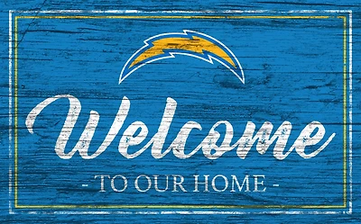Fan Creations San Diego Chargers Team Color Welcome 11 in x 19 in Sign