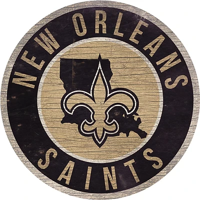 Fan Creations New Orleans Saints Circle State Sign