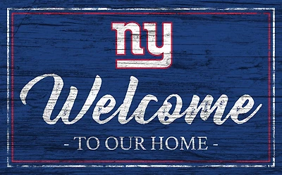 Fan Creations New York Giants Team Color Welcome 11 in x 19 in Sign