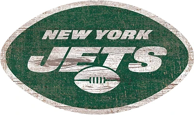 Fan Creations New York Jets Distressed Logo Cutout Sign