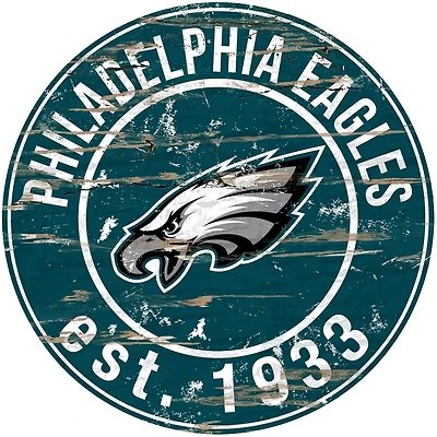 Fan Creations Philadelphia Eagles Round Distressed Sign