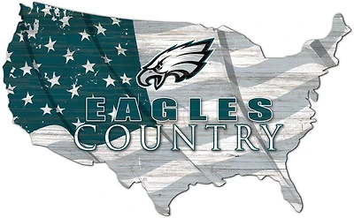 Fan Creations Philadelphia Eagles USA Shape Cutout Wall Decor