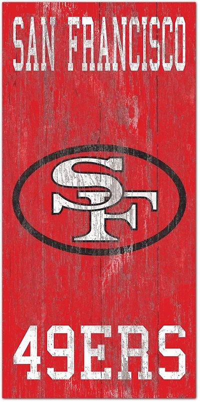 Fan Creations San Francisco 49ers 6 in x 12 in Heritage Distressed Logo Sign