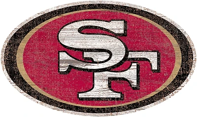 Fan Creations San Francisco 49ers Distressed Logo Cutout Sign