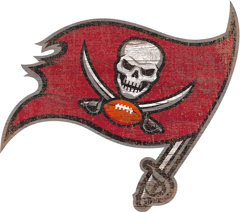 Fan Creations Tampa Bay Buccaneers Distressed Logo Cutout Sign