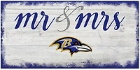 Fan Creations Baltimore Ravens Mr and Mrs 6x12 Sign