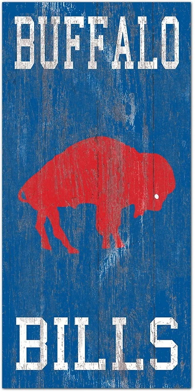 Fan Creations Buffalo Bills 6 in x 12 in Heritage Distressed Logo Sign