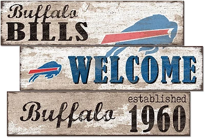 Fan Creations Buffalo Bills Welcome 3 Plank Decor