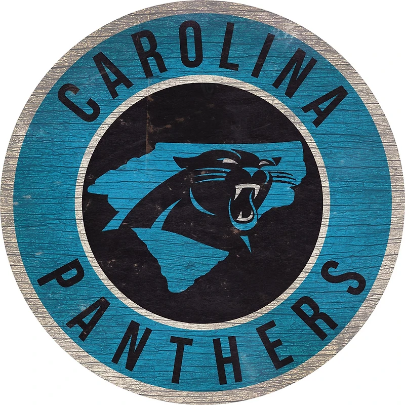 Fan Creations Carolina Panthers Circle State Sign