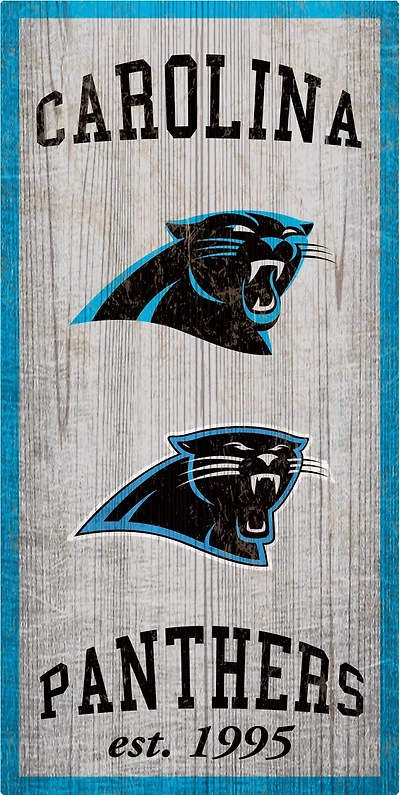 Fan Creations Carolina Panthers Heritage 6 x 12 Sign