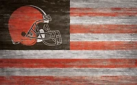 Fan Creations Cleveland Browns 11 in x 19 in Distressed Flag Sign