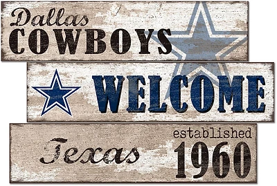 Fan Creations Dallas Cowboys Welcome 3 Plank Decor