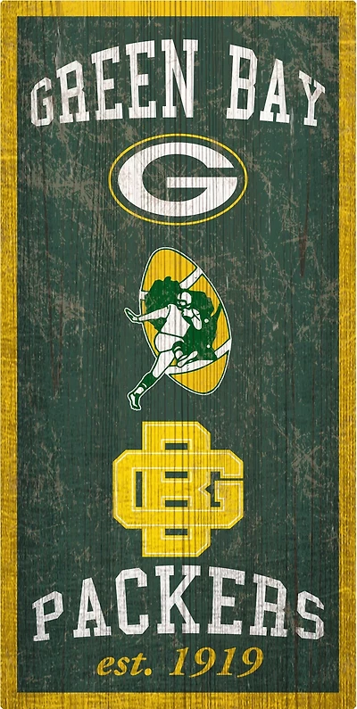 Fan Creations Green Bay Packers Heritage 6 x 12 Sign