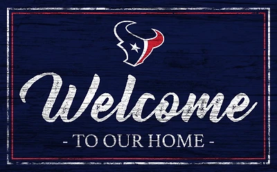 Fan Creations Houston Texans Team Color 11 in x 19 in Welcome Sign