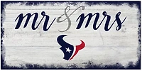 Fan Creations Houston Texans Script Mr and Mrs 6x12 Sign