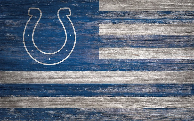 Fan Creations Indianapolis Colts 11 in x 19 in Distressed Flag Sign