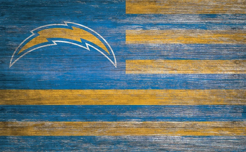 Fan Creations Los Angeles Chargers 11 in x 19 in Distressed Flag Sign