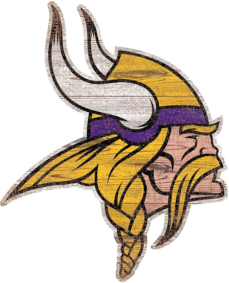 Fan Creations Minnesota Vikings Distressed Logo Cutout Sign