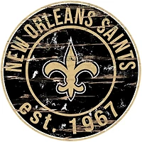Fan Creations New Orleans Saints Round Distressed Sign
