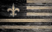 Fan Creations New Orleans Saints 11 in x 19 in Distressed Flag Sign