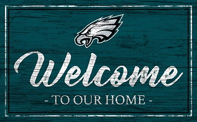 Fan Creations Philadelphia Eagles Team Color 11 in x 19 in Welcome Sign