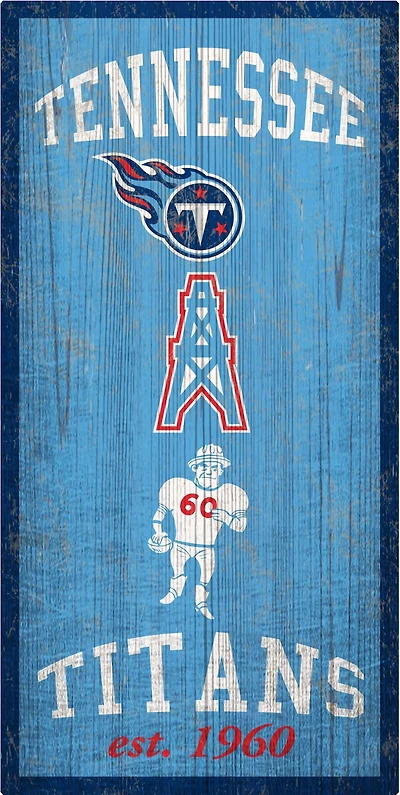 Fan Creations Tennessee Titans Heritage 6 x 12 Sign