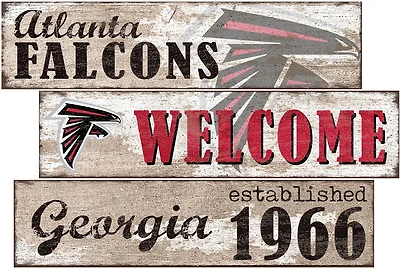 Fan Creations Atlanta  Falcons Welcome 3 Plank Decor