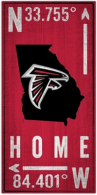 Fan Creations Atlanta Falcons Coordinate 6 in x 12 in Sign