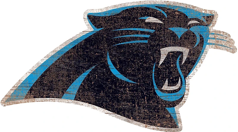 Fan Creations Carolina Panthers Distressed Logo Cutout Sign