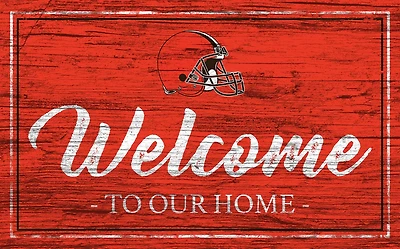 Fan Creations Cleveland Browns Team Color 11 in x 19 in Welcome Sign