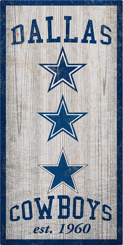 Fan Creations Dallas Cowboys Heritage 6 x 12 Sign