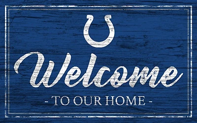 Fan Creations Indianapolis Colts Team Color 11 in x 19 in Welcome Sign