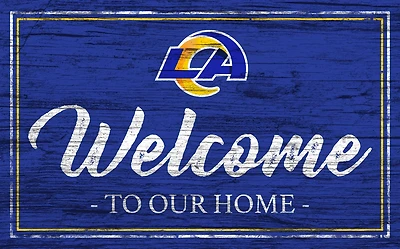Fan Creations Los Angeles Rams Team Color Welcome 11 in x 19 in Sign