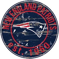 Fan Creations New England Patriots Round Distressed Sign