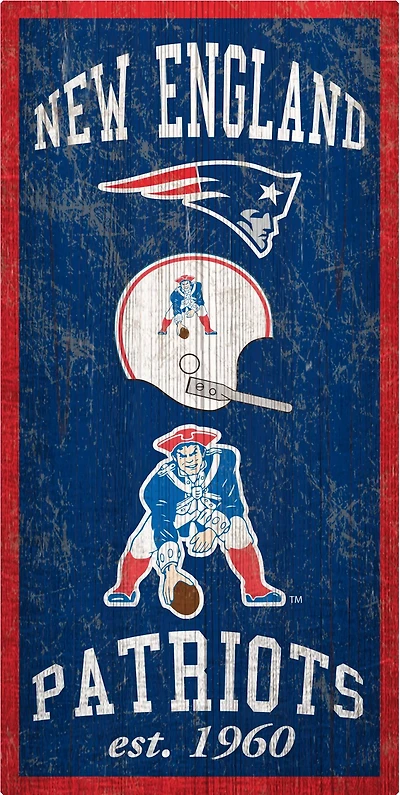 Fan Creations New England Patriots Heritage 6 x 12 Sign