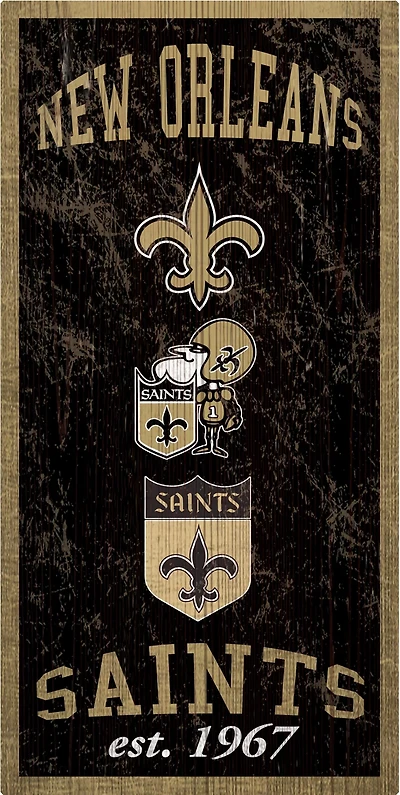 Fan Creations New Orleans Saints Heritage 6 x 12 Sign