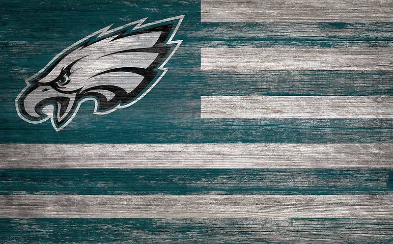 Fan Creations Philadelphia Eagles 11 in x 19 in Distressed Flag Sign
